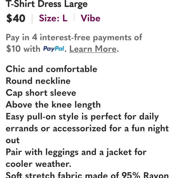 Vibe Sportswear Tshirt Dress Short Sleeve Pullon Black Above Knee Womens 2X - Picture 11 of 11